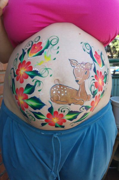 Belly Painting. Así es la moda de pintar las barrigas de las