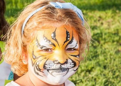 maquillaje de fantasia niña tigre