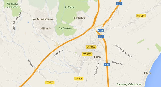 Mapa de Puçol