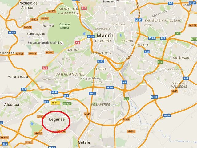Plano de Leganés (Madrid)