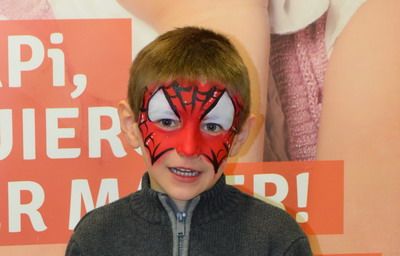 maquillaje de carnaval niño spiderman
