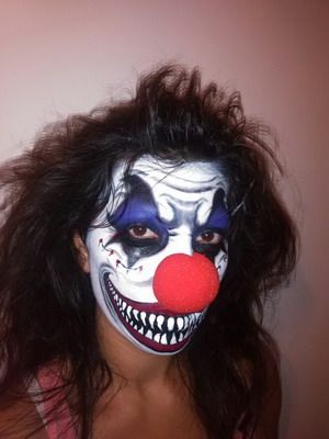 maquillaje para halloween payaso infernal