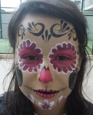 maquillaje para halloween esqueleto