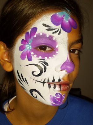 maquillaje halloween niños calavera mejicana